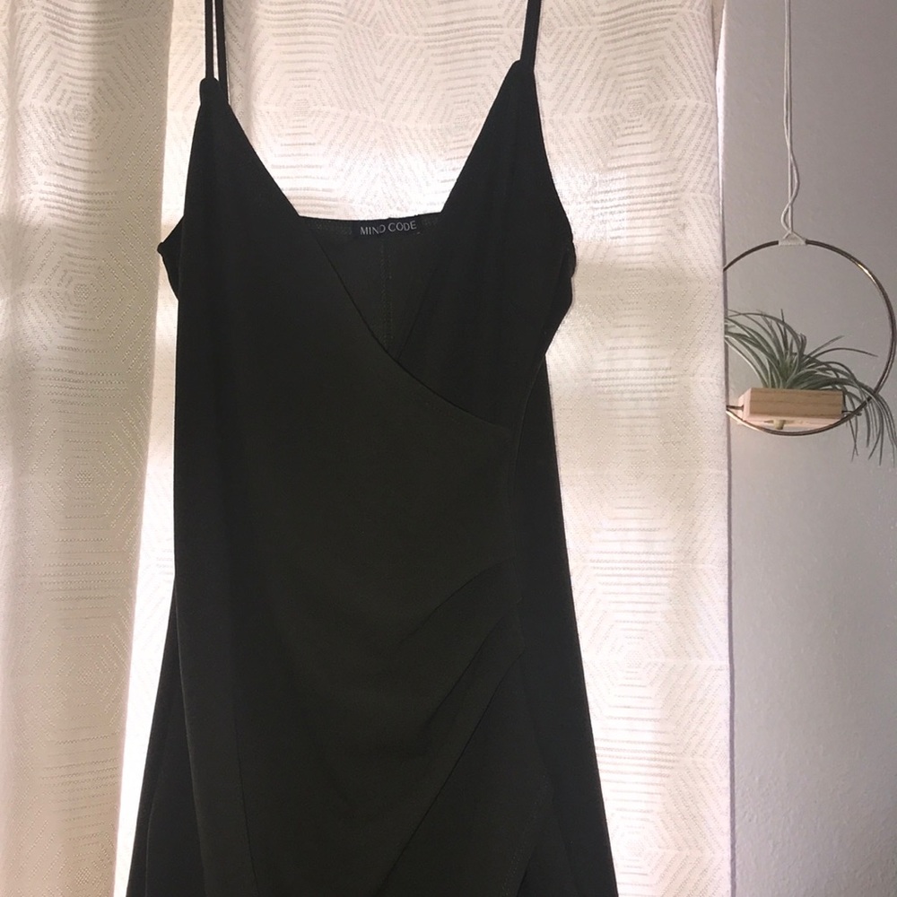 Olive green cocktail dress